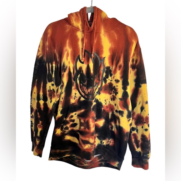 Spitfire Bighead Lava Red Tie Dye Hoodie size M - Picture 2 of 14